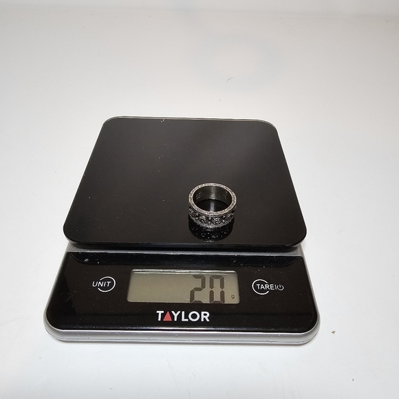 Clocks And Colours ‘Brimstone’ 925 Silver Band Ring Size US 15 Skulls And Roses - Picture 7 of 7